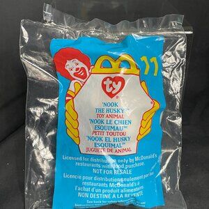 RARE TY ORIGINAL TEENIE BEANIE BABY #11 ‘NOOK  THE TEENIE HUSKY 1999 RETIRED